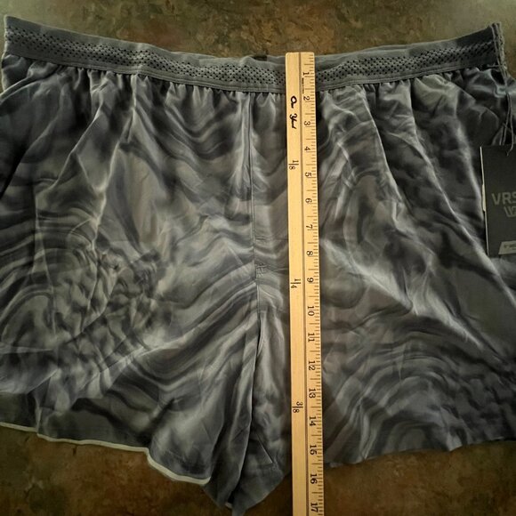 VRST Mens 5" Velocity Run Shorts Ripple Grey Lava XXL - Picture 3 of 8
